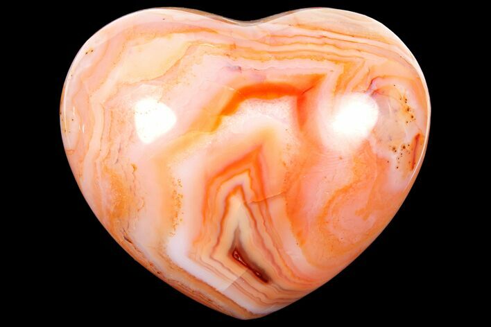 Colorful Carnelian Agate Heart #125832